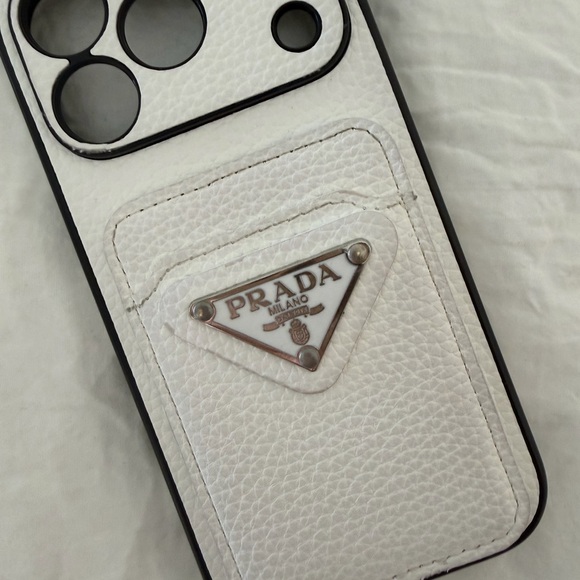 Luxury Triangle Emblem Card Slot Protective Phone Case - Picture 2 of 3